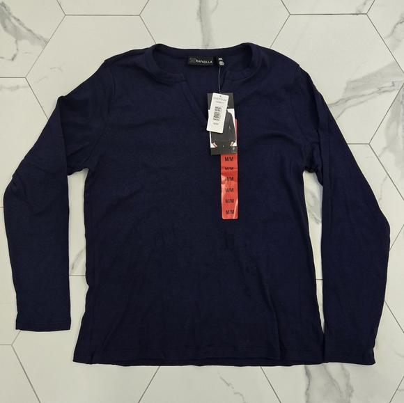 Navy Long Sleeve Top - Picture 1 of 3